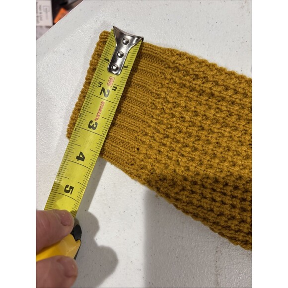 Divine Heart Yellow Variegated Knit Hoodie Sweater Women's XL Sherpa Lined - Picture 12 of 16